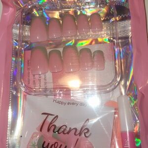 Pink Nail Set for Home Parties